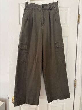 Madewell The Harlow Wide-Leg Pant - Women’s Green Cargo Pants